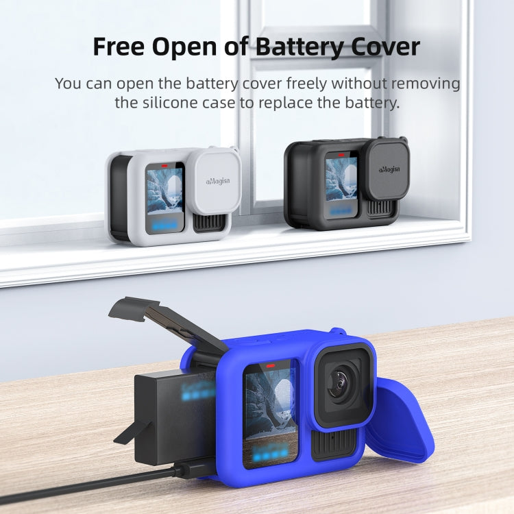 For GoPro HERO13 Black AMagisn Silicone Case Protective Cover(Blue) - Silicone Cases by aMagisn | Online Shopping South Africa | PMc TechLife | Buy Now Pay Later Mobicred