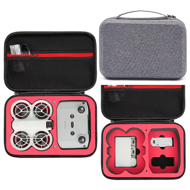 For DJI Neo Fly More Combo Carrying Case Handbag Protective Box(Gray + Red Inner) - free shipping - PMC TechLife - Order now!