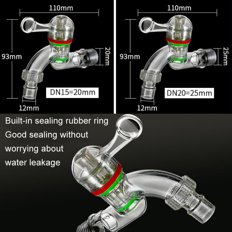 2pcs 6-points 25mm Plastic Transparent Faucet Household Anti-freezing Water Catch Hose - Faucets & Accessories by PMC TechLife | Online Shopping South Africa | PMC TechLife | Buy Now Pay Later Mobicred