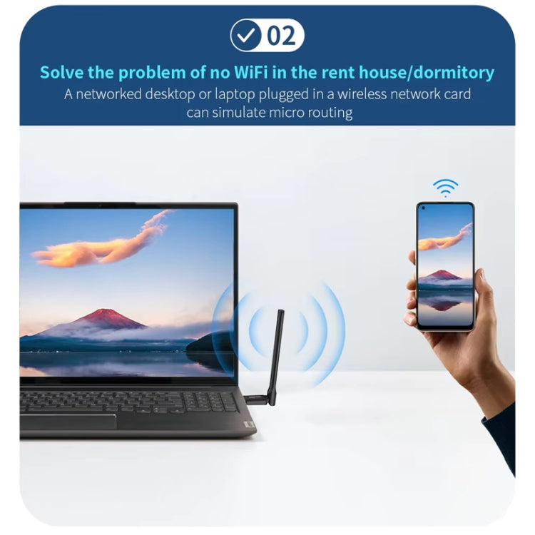 COMFAST CF-940F  300Mbps WiFi6 USB Adapter 2.4GHz WiFi Antena Wireless Network Card - USB Network Adapter by COMFAST | Online Shopping South Africa | PMC TechLife | Buy Now Pay Later Mobicred