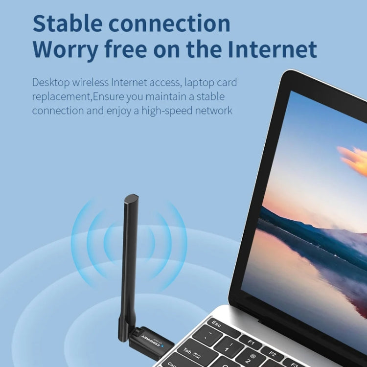 COMFAST CF-940F  300Mbps WiFi6 USB Adapter 2.4GHz WiFi Antena Wireless Network Card - USB Network Adapter by COMFAST | Online Shopping South Africa | PMC TechLife | Buy Now Pay Later Mobicred