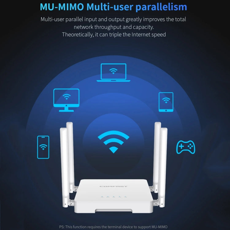 COMFAST CF-WR630AX 3000Mbps Dual-Band WiFi6 MESH Router 4x5dBi Antenna US Plug - free shipping - PMC Jewellery - Order now!
