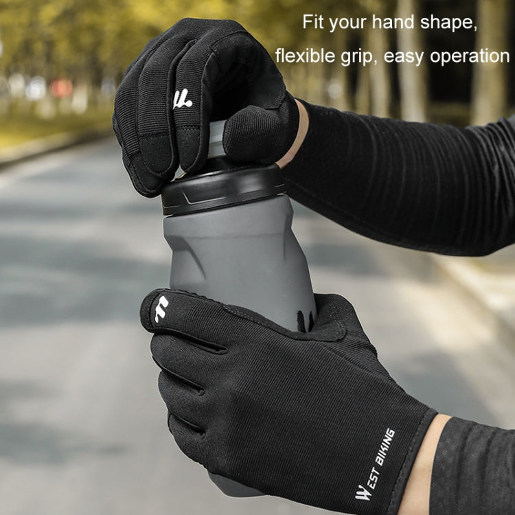 WEST BIKING Cycling Anti-slip Breathable Touch Screen Gloves, Size: L(Black) - Cycling Gloves by WEST BIKING | Online Shopping South Africa | PMC TechLife | Buy Now Pay Later Mobicred