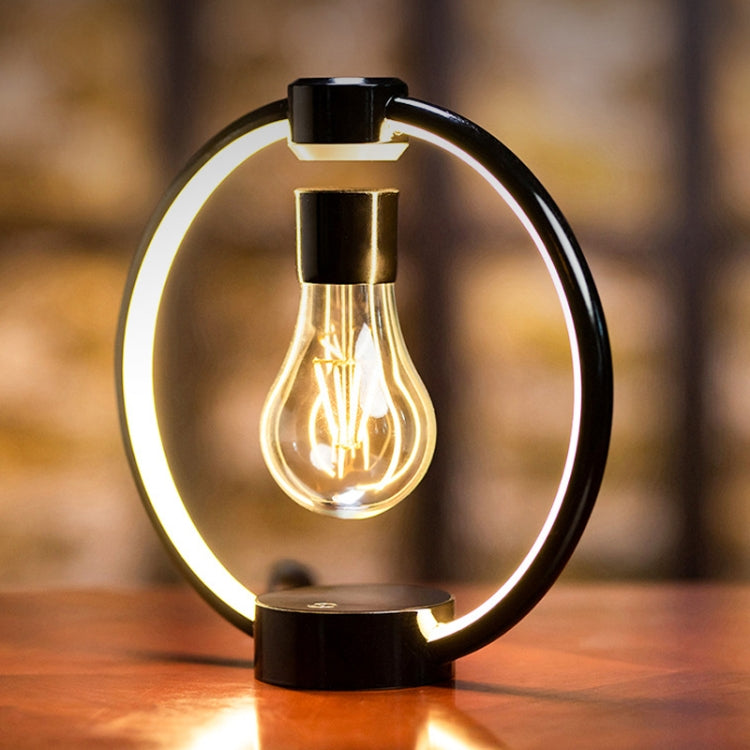 Magnetic Levitation Light Bulb Table Lamp Desktop Ambient Luminous Night Light, Specification: EU Plug(Black) - Night Lights by PMc TechLife | Online Shopping South Africa | PMc TechLife | Buy Now Pay Later Mobicred