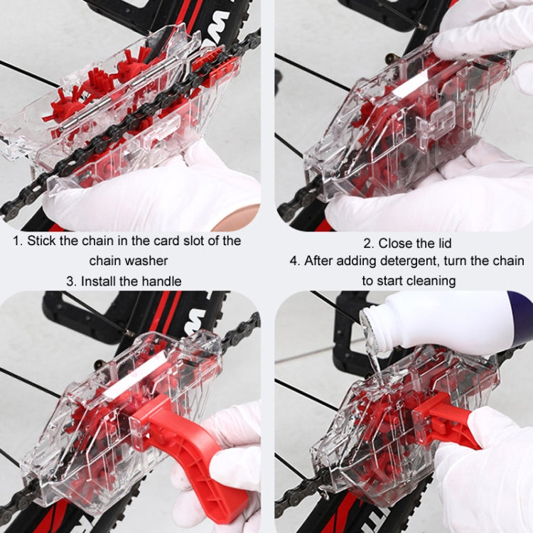 Bicycle Chain Cleaner Visual Immersion Chain Cleaner Brush Road Bike Cleaning Tool(Transparent) - Maintenance tools by PMC TechLife | Online Shopping South Africa | PMC TechLife | Buy Now Pay Later Mobicred
