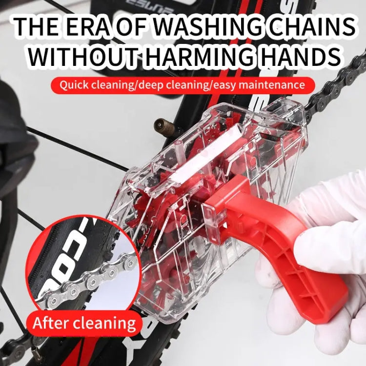 Bicycle Chain Cleaner Visual Immersion Chain Cleaner Brush Road Bike Cleaning Tool(Transparent) - Maintenance tools by PMC TechLife | Online Shopping South Africa | PMC TechLife | Buy Now Pay Later Mobicred
