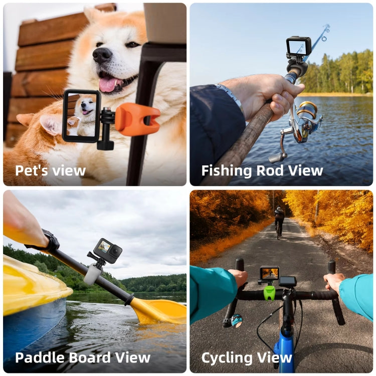 TELESIN Action Camera Mount Silicone Adjustable Mini Flexible Bracket For GoPro HERO / Insta360 / DJI Action Camera(Orange) - free shipping - PMC TechLife - Order now!