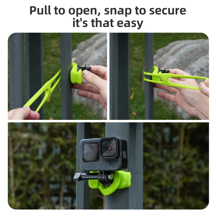 TELESIN Action Camera Mount Silicone Adjustable Mini Flexible Bracket For GoPro HERO / Insta360 / DJI Action Camera(Orange) - free shipping - PMC TechLife - Order now!