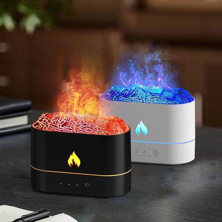 HX853B USB Plug-In Colorful Flame Lighting Effect Aromatherapy Humidifier(Black) - Air Purifiers & Accessories by PMc TechLife | Online Shopping South Africa | PMc TechLife | Buy Now Pay Later Mobicred