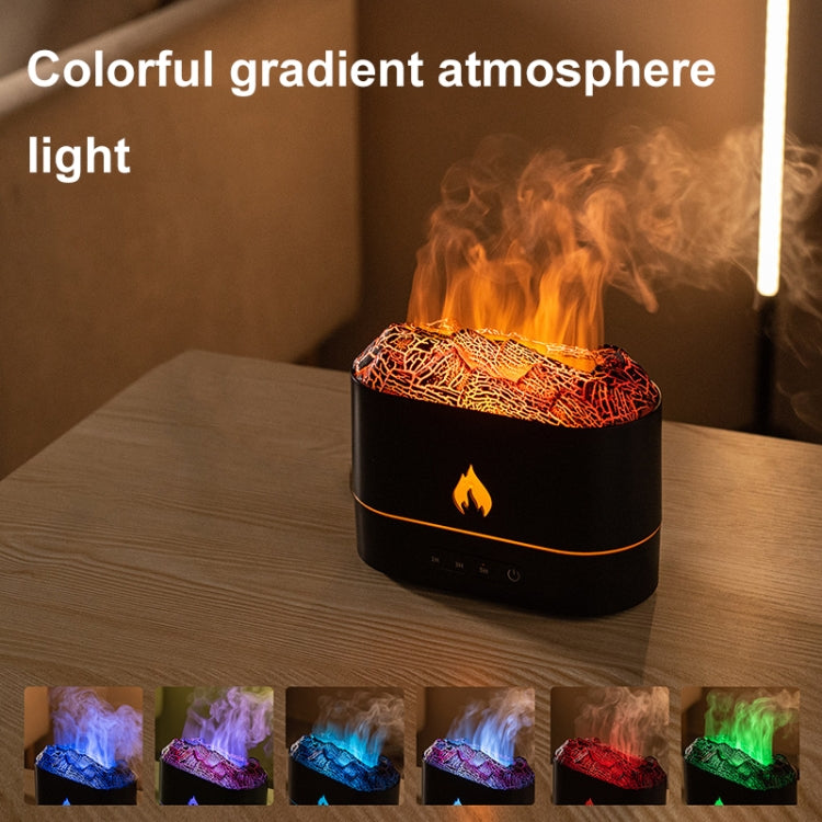 HX853B USB Plug-In Colorful Flame Lighting Effect Aromatherapy Humidifier(Black) - Air Purifiers & Accessories by PMc TechLife | Online Shopping South Africa | PMc TechLife | Buy Now Pay Later Mobicred