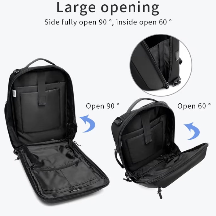 Ozuko Business Laptop USB Backpack Men Schoolbag(Dark Blue) - free shipping - PMC Jewellery - Order now!