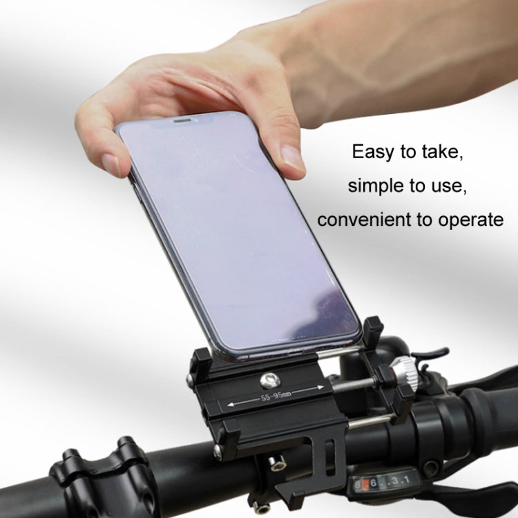 Aluminum Alloy Motorcycle Bicycle Navigation Mobile Phone Holder(Blue) - Holder by PMC TechLife | Online Shopping South Africa | PMC TechLife | Buy Now Pay Later Mobicred