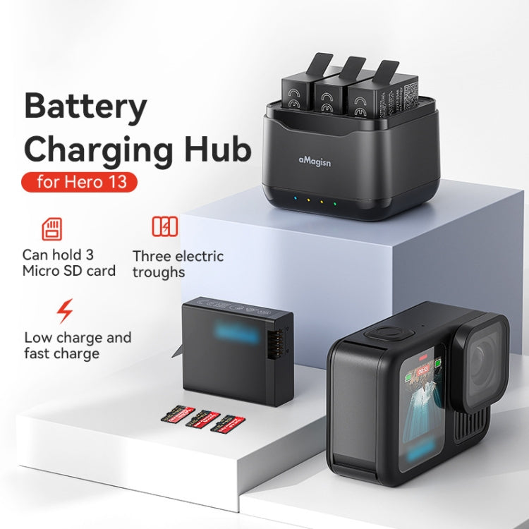 For GoPro HERO13 Black AMagisn Battery Charger Charging Seat - free shipping - PMC TechLife - Order now!