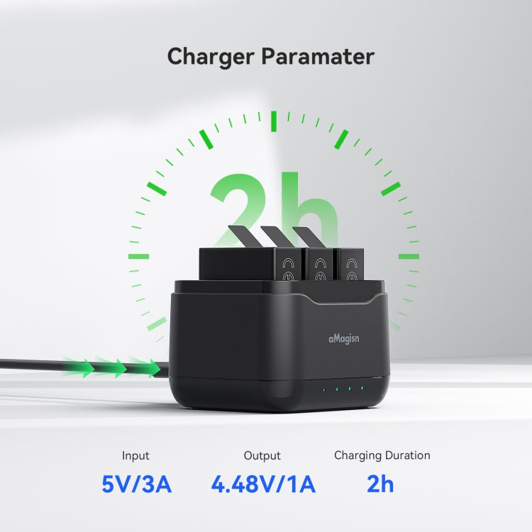 For GoPro HERO13 Black AMagisn Battery Charger Charging Seat - free shipping - PMC TechLife - Order now!