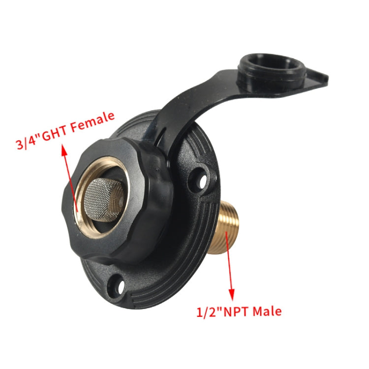 RV Brass Water Inlet Check Valve Yacht Accessories, Color: White+Raw Tape - free shipping - PMC Jewellery - Order now!