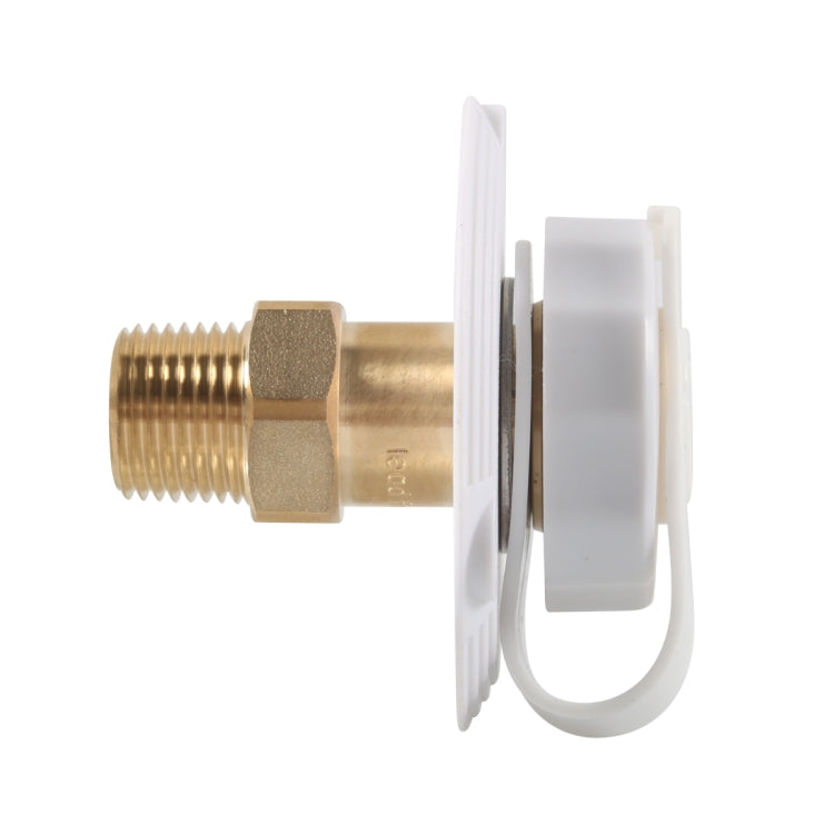 RV Brass Water Inlet Check Valve Yacht Accessories, Color: White+Raw Tape - free shipping - PMC Jewellery - Order now!