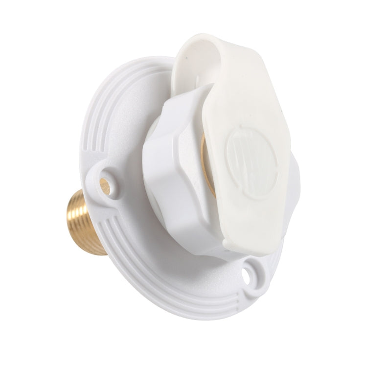 RV Brass Water Inlet Check Valve Yacht Accessories, Color: White+Raw Tape - free shipping - PMC Jewellery - Order now!