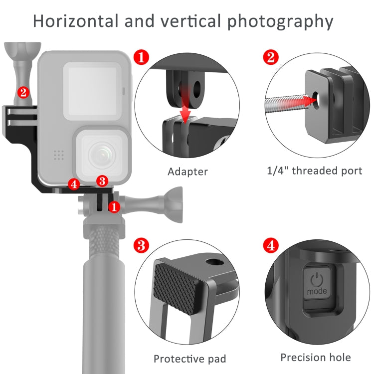 Universal  Vertical Shooting Centering Arm Bracket For Action Camera, Spec: With 2pcs Long Screw - free shipping - PMC TechLife - Order now!