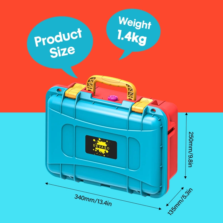 DEVASO For Switch / OLED IP67 Waterproof Storage Case Hardshell Bag, Color: Orange Blue - free shipping - PMC Jewellery - Order now!