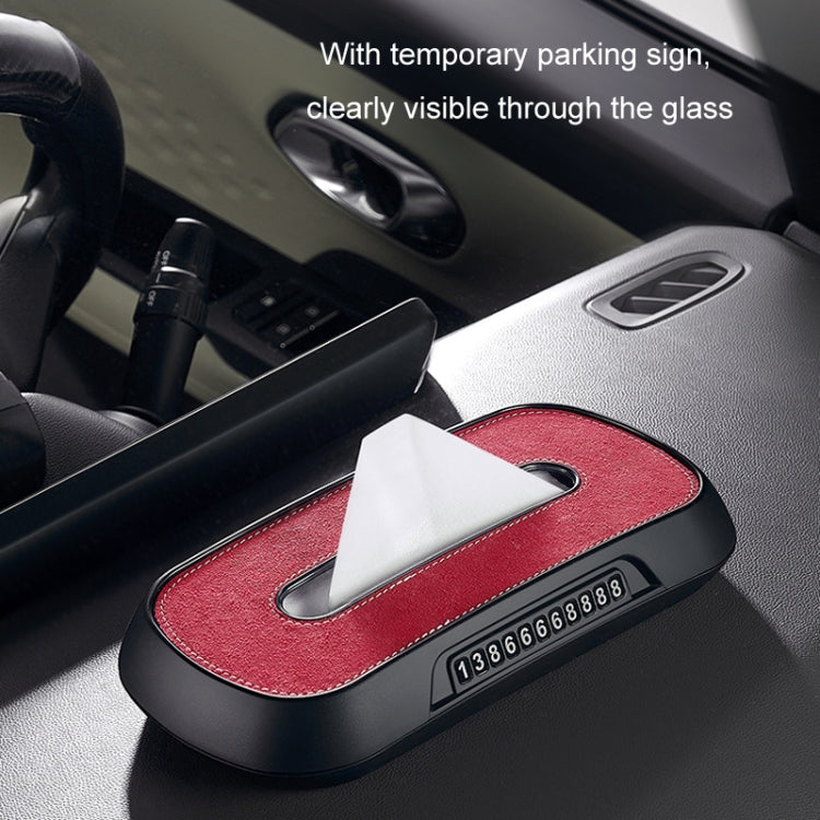 Car Sun Visor Hanging Sunroof Seat Back Tissue Box, Color: Leather Red - Stowing Tidying by PMC Jewellery | Online Shopping South Africa | PMC Jewellery | Buy Now Pay Later Mobicred