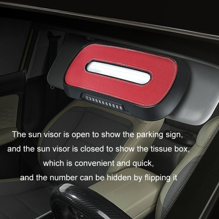 Car Sun Visor Hanging Sunroof Seat Back Tissue Box, Color: Leather Red - Stowing Tidying by PMC Jewellery | Online Shopping South Africa | PMC Jewellery | Buy Now Pay Later Mobicred