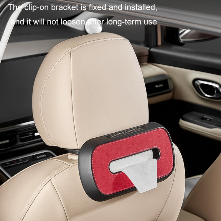 Car Sun Visor Hanging Sunroof Seat Back Tissue Box, Color: Leather Red - Stowing Tidying by PMC Jewellery | Online Shopping South Africa | PMC Jewellery | Buy Now Pay Later Mobicred
