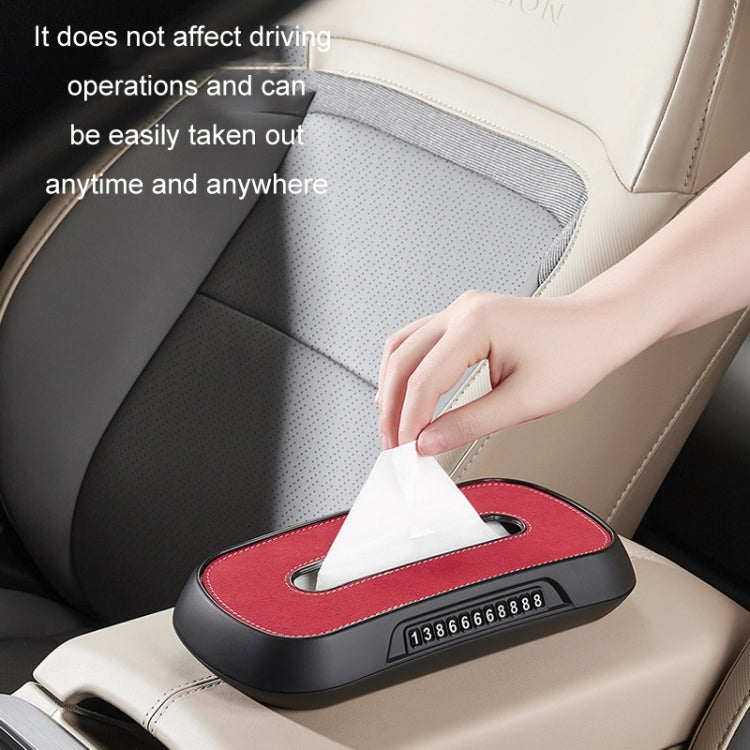 Car Sun Visor Hanging Sunroof Seat Back Tissue Box, Color: Leather Red - Stowing Tidying by PMC Jewellery | Online Shopping South Africa | PMC Jewellery | Buy Now Pay Later Mobicred