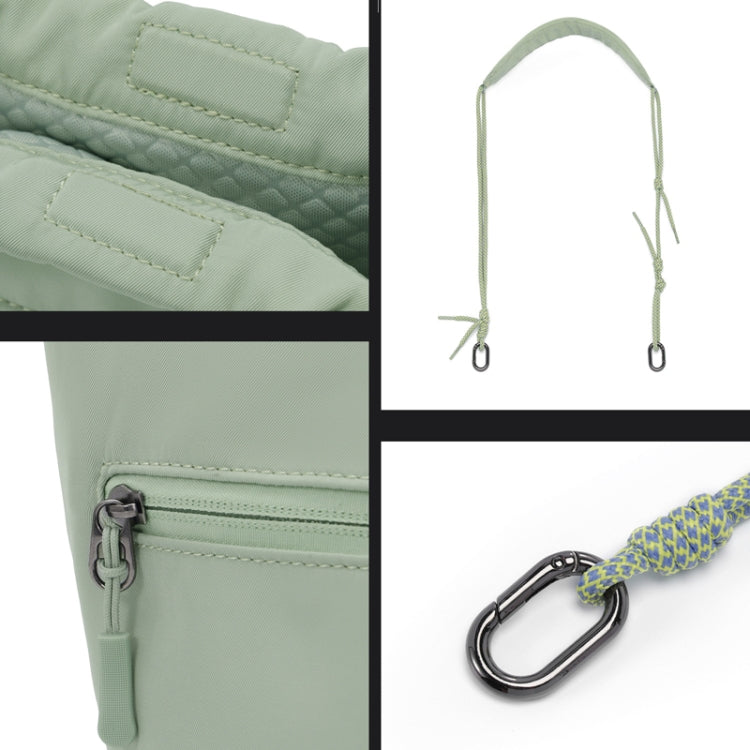 Cwatcun D159 Cloud Drawstring Camera Bag Shoulder Crossbody Photo Bag(Light Green) - free shipping - PMC TechLife - Order now!