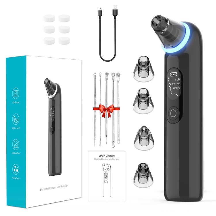 Electric Beauty Instrument Face Pore Remover Blackhead Acne Cleaner(Black) - Beauty Instrument by PMc TechLife | Online Shopping South Africa | PMc TechLife | Buy Now Pay Later Mobicred