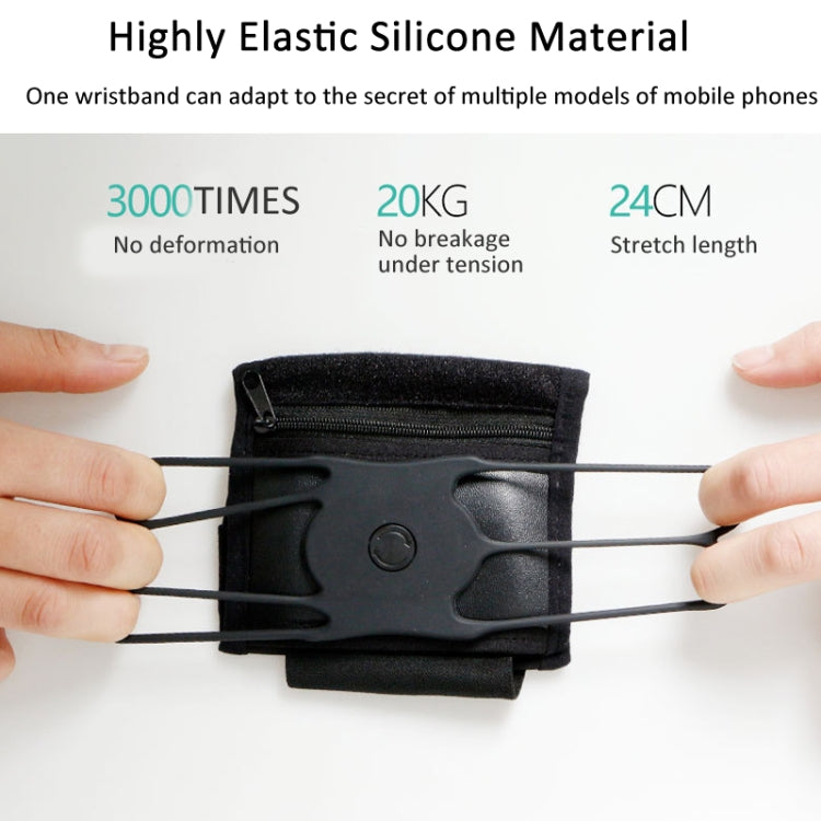 Rotating Wrist Phone Strap Coin Purse Touchable Phone Wristband Can Hold Cards, Change and Keys(Black) - Other by PMC TechLife | Online Shopping South Africa | PMC TechLife | Buy Now Pay Later Mobicred