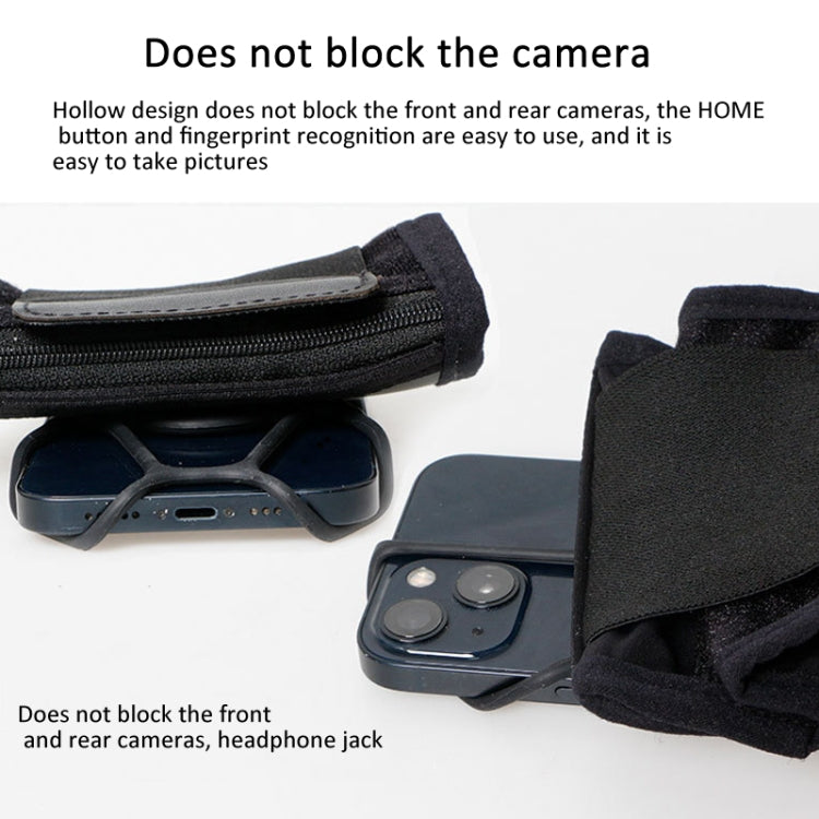 Rotating Wrist Phone Strap Coin Purse Touchable Phone Wristband Can Hold Cards, Change and Keys(Black) - Other by PMC TechLife | Online Shopping South Africa | PMC TechLife | Buy Now Pay Later Mobicred