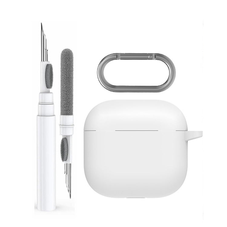 For Airpods 4 AhaStyle WG163 Earphone Drop-Proof Dust-Proof Silicone Protective Case With Cleanning Pen(White) - free shipping - PMC Jewellery - Order now!