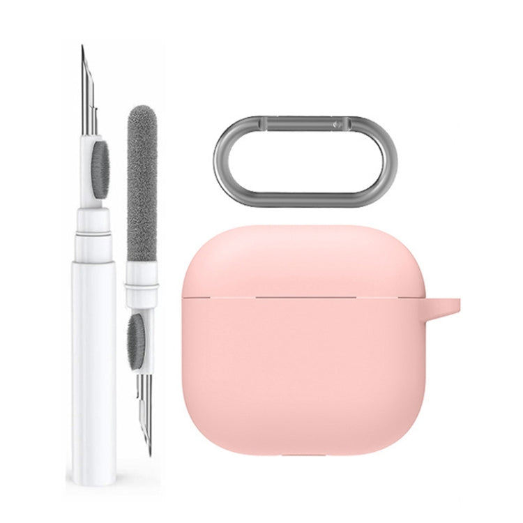 For Airpods 4 AhaStyle WG163 Earphone Drop-Proof Dust-Proof Silicone Protective Case With Cleanning Pen(Pink) - free shipping - PMC Jewellery - Order now!