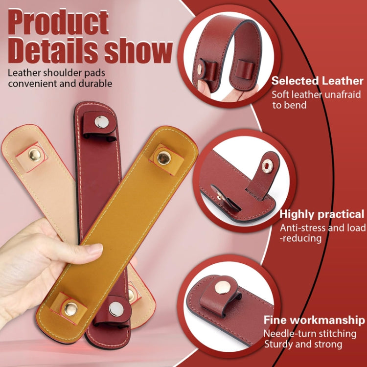 Simple Detachable Bag Anti Strangulation Leather Handle Accessory(Khaki) - Accessories by PMc TechLife | Online Shopping South Africa | PMc TechLife | Buy Now Pay Later Mobicred