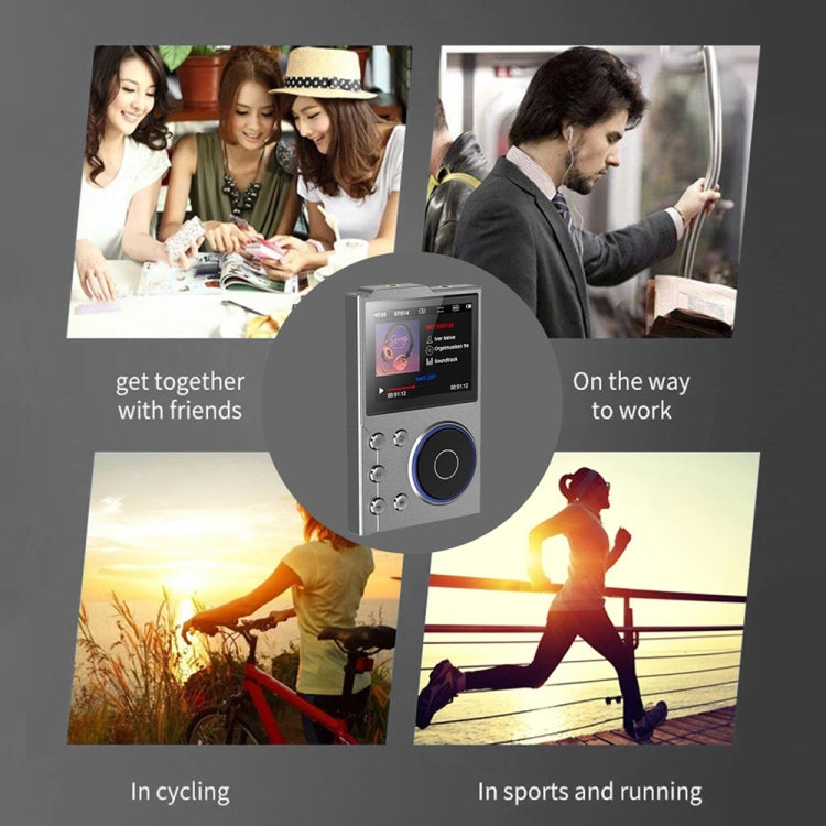 2.4 Inch HIFI Bluetooth Music Player DSD256 Mastering Sound Quality Walkman, Memory: 16GB+32GB(Gray) - free shipping - PMC Jewellery - Order now!