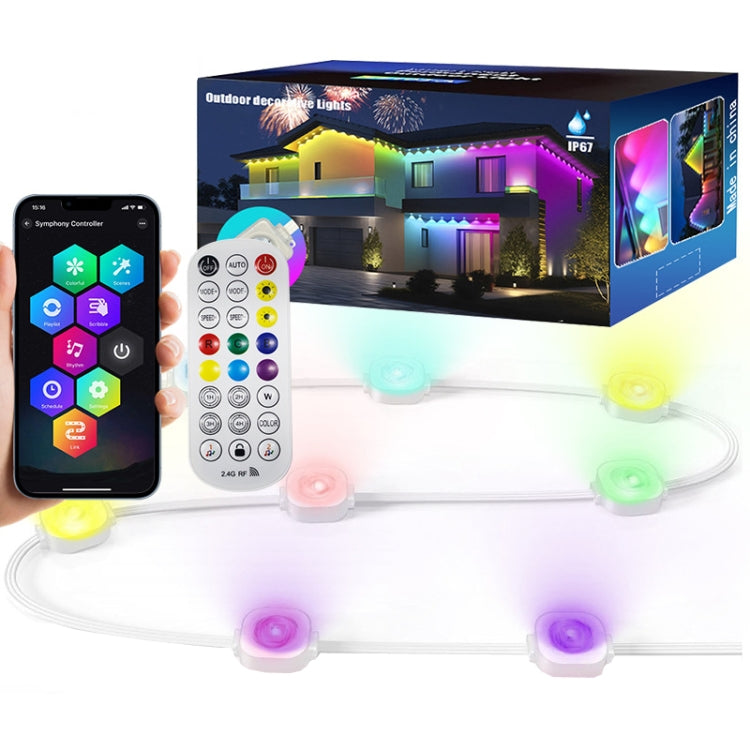 Bluetooth Outdoor Roof Lights Colorful Waterproof Smart Control Holiday Lights, Style: 15m 30 Lights(EU Plug) - Holiday Lights by PMc TechLife | Online Shopping South Africa | PMc TechLife | Buy Now Pay Later Mobicred