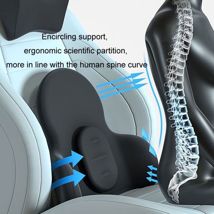 Multifunctional Car Memory Foam Adjustable Lumbar Support, Color: Classic Dark Blue - free shipping - PMC Jewellery - Order now!