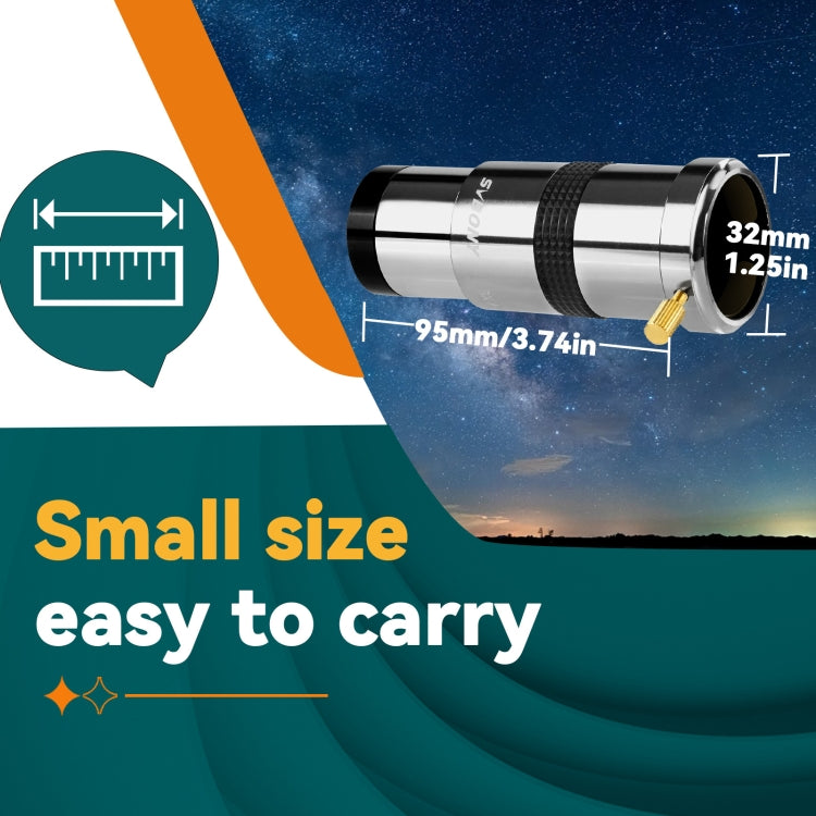 SVBONY SV137 1.25 inch 3X Magnifier Non-M42 Screw Version Without T-Port - Accessories by SVBONY | Online Shopping South Africa | PMC TechLife | Buy Now Pay Later Mobicred