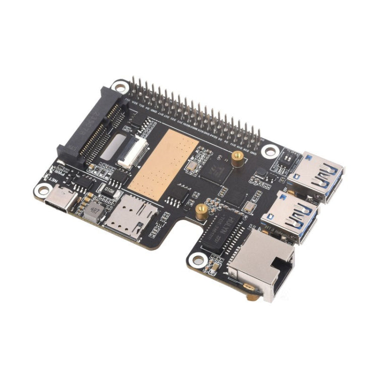 Waveshare For Raspberry Pi 5 PCIe to MiniPCIe / Gigabit Ethernet / USB 3.2 Gen1 HAT, Spec: SIM7600G-H - free shipping - PMC Jewellery - Order now!