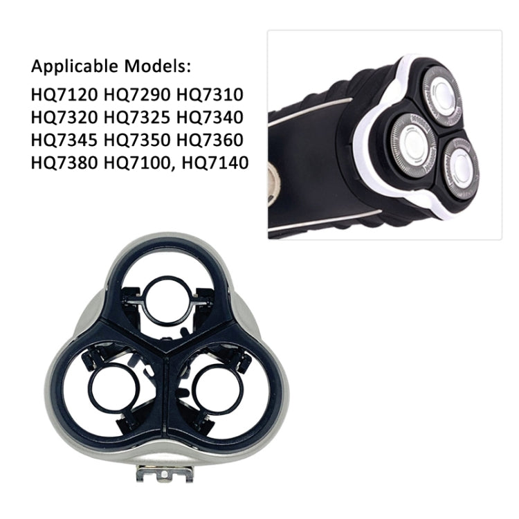 Shaver Head Frame for Philips HQ7310 / HQ7120 / HQ7290 / HQ7320 / HQ7325 / HQ7340 / HQ7345 / HQ7350 / HQ7360 / HQ7380 / HQ7100 / HQ7140(Silver) - Accessories by PMC TechLife | Online Shopping South Africa | PMC TechLife | Buy Now Pay Later Mobicred