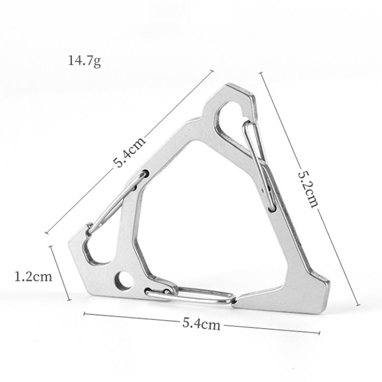 Outdoor Stainless Steel Hanging Buckle Multi-functional Portable Triangle Hook Multi-Hook Carabiner(White) - Hooks by PMC TechLife | Online Shopping South Africa | PMC TechLife | Buy Now Pay Later Mobicred