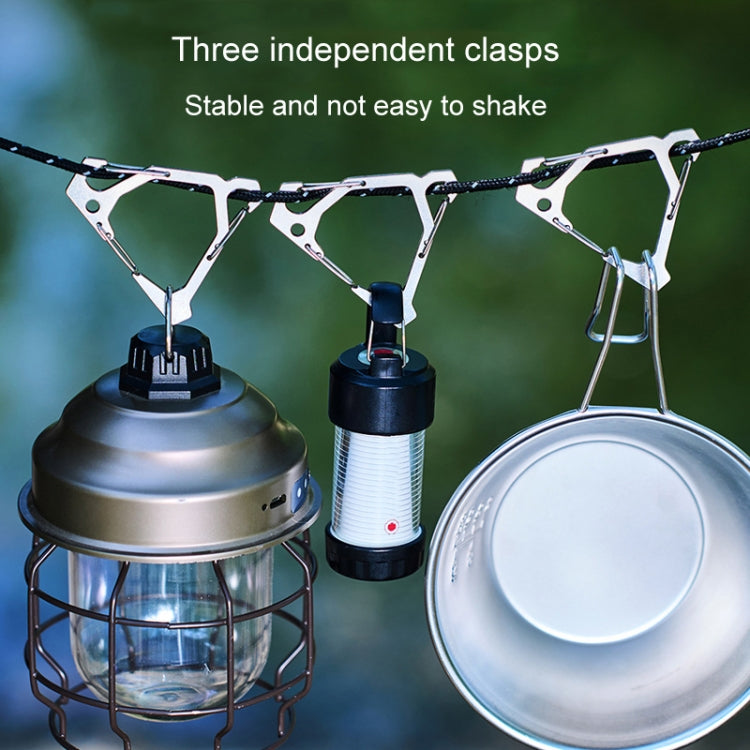 Outdoor Stainless Steel Hanging Buckle Multi-functional Portable Triangle Hook Multi-Hook Carabiner(White) - Hooks by PMC TechLife | Online Shopping South Africa | PMC TechLife | Buy Now Pay Later Mobicred