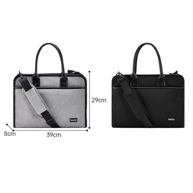 Baona BN-I009 14-inch Large-capacity Shock-absorbing And Wear-resistant Laptop Bag(Black) - free shipping - PMC Jewellery - Order now!