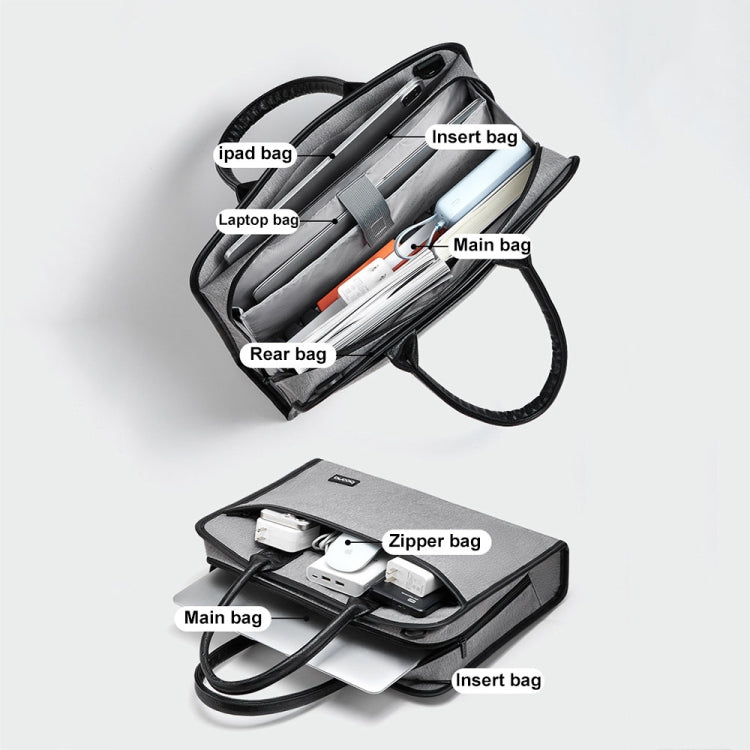 Baona BN-I009 14-inch Large-capacity Shock-absorbing And Wear-resistant Laptop Bag(Black) - free shipping - PMC Jewellery - Order now!