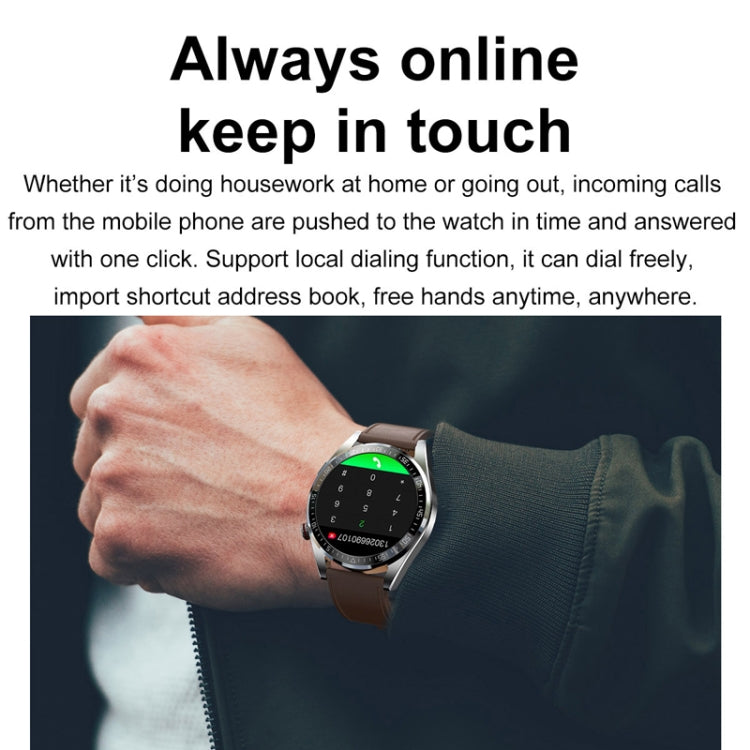 1.43 inch AMOLED Screen Smartwatch Heart Rate Blood Pressure Monitoring Bluetooth Talking Sports Watch, Color: Black Silicone Strap - Smart Watches by PMC TechLife | Online Shopping South Africa | PMC TechLife | Buy Now Pay Later Mobicred
