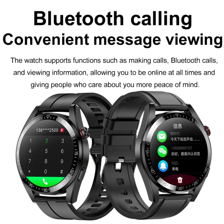 1.43 inch AMOLED Screen Smartwatch Heart Rate Blood Pressure Monitoring Bluetooth Talking Sports Watch, Color: Black Silicone Strap - Smart Watches by PMC TechLife | Online Shopping South Africa | PMC TechLife | Buy Now Pay Later Mobicred