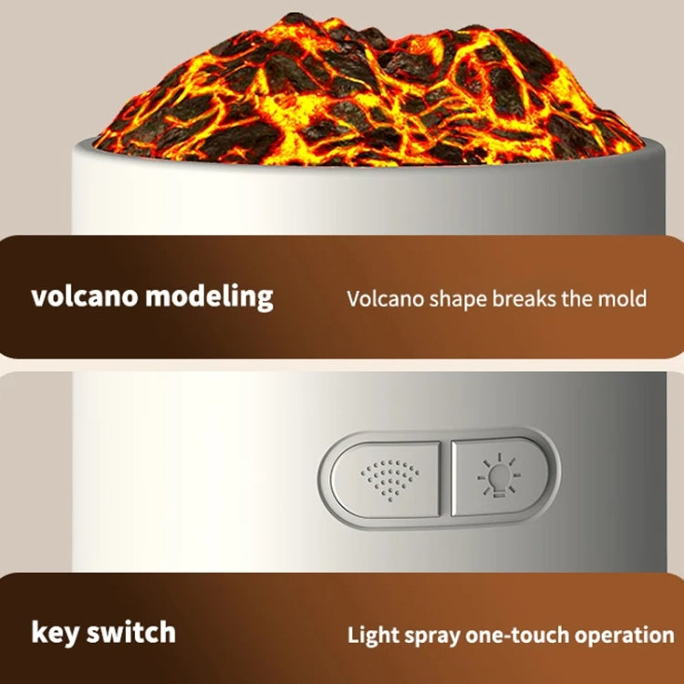 280ml Volcano Cup Rotating Air Humidifier Mini Colorful Ambient Light Car Aroma Diffuser(White) - Air Purifiers & Accessories by PMc TechLife | Online Shopping South Africa | PMc TechLife | Buy Now Pay Later Mobicred