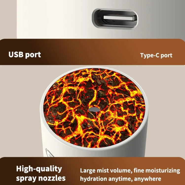 280ml Volcano Cup Rotating Air Humidifier Mini Colorful Ambient Light Car Aroma Diffuser(White) - Air Purifiers & Accessories by PMc TechLife | Online Shopping South Africa | PMc TechLife | Buy Now Pay Later Mobicred