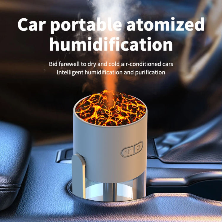 280ml Volcano Cup Rotating Air Humidifier Mini Colorful Ambient Light Car Aroma Diffuser(White) - Air Purifiers & Accessories by PMc TechLife | Online Shopping South Africa | PMc TechLife | Buy Now Pay Later Mobicred