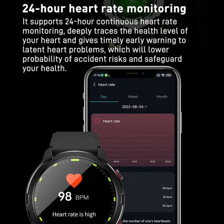 Outdoor GPS Sport Watch 1.32inch HD Round Screen Multi Sport Mode Smartwatch(Black) - free shipping - PMC TechLife - Order now!